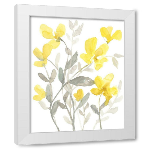Yellow and Grey Garden II White Modern Wood Framed Art Print by Goldberger, Jennifer