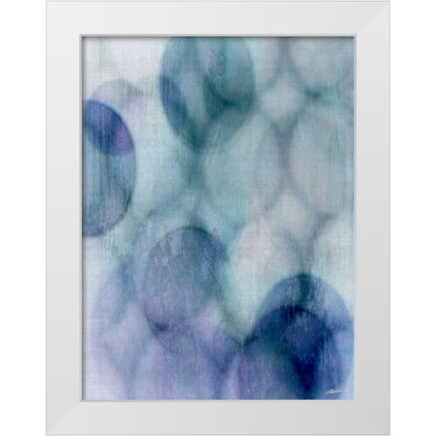 Moody Blue I White Modern Wood Framed Art Print by Butler, John