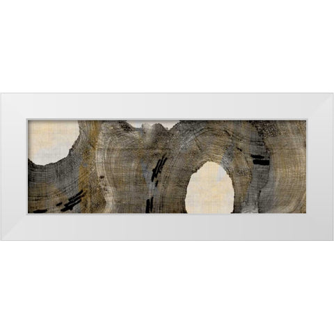 Cedar Round I White Modern Wood Framed Art Print by Butler, John