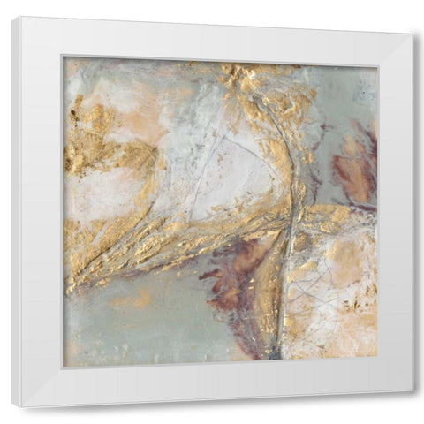 Gilded Circuit I White Modern Wood Framed Art Print by Goldberger, Jennifer
