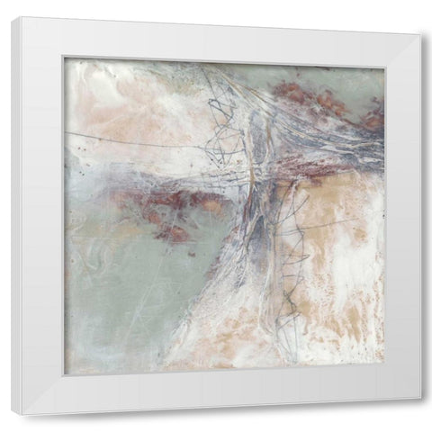 Tension and Connection II White Modern Wood Framed Art Print by Goldberger, Jennifer