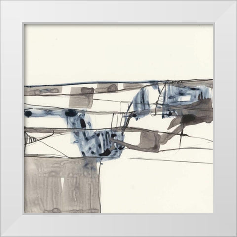 Stark Lines I White Modern Wood Framed Art Print by Goldberger, Jennifer