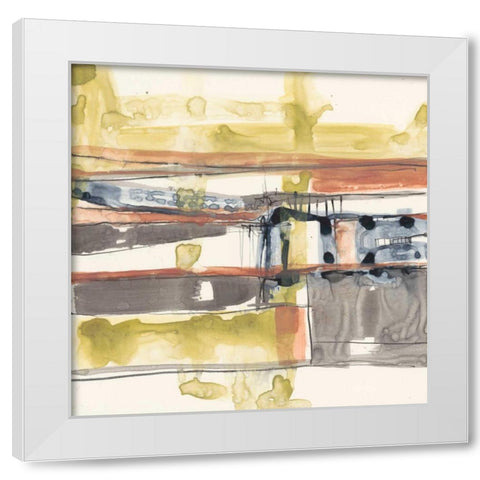 Stepped Abstract II White Modern Wood Framed Art Print by Goldberger, Jennifer