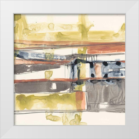 Stepped Abstract II White Modern Wood Framed Art Print by Goldberger, Jennifer