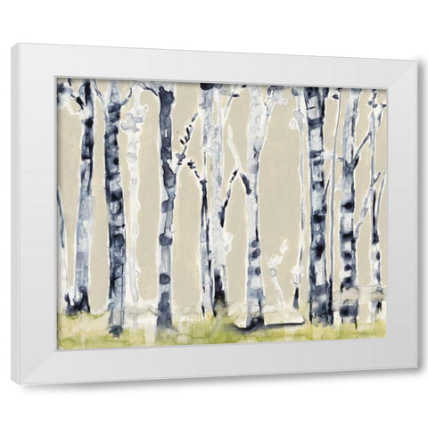 Parchment Birchline II White Modern Wood Framed Art Print by Goldberger, Jennifer