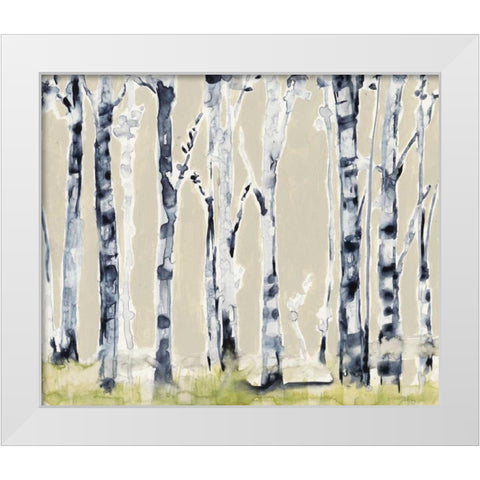 Parchment Birchline II White Modern Wood Framed Art Print by Goldberger, Jennifer