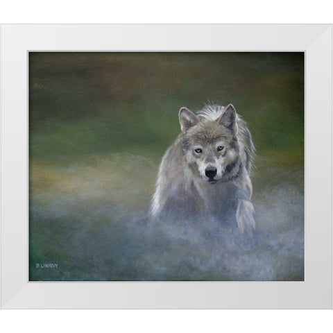 Misty Wild I White Modern Wood Framed Art Print by Lynnsy, B.