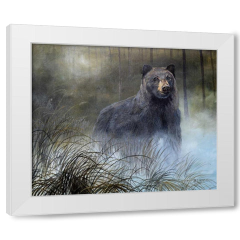 Misty Wild III White Modern Wood Framed Art Print by Lynnsy, B.