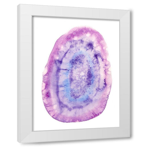 Radiant Geode I White Modern Wood Framed Art Print by McCavitt, Naomi