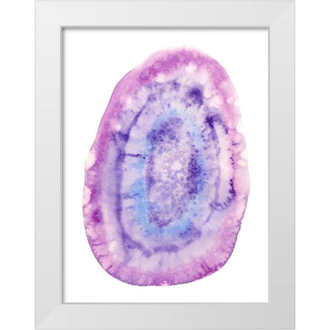 Radiant Geode I White Modern Wood Framed Art Print by McCavitt, Naomi