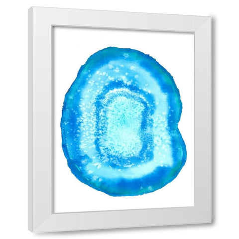 Radiant Geode III White Modern Wood Framed Art Print by McCavitt, Naomi