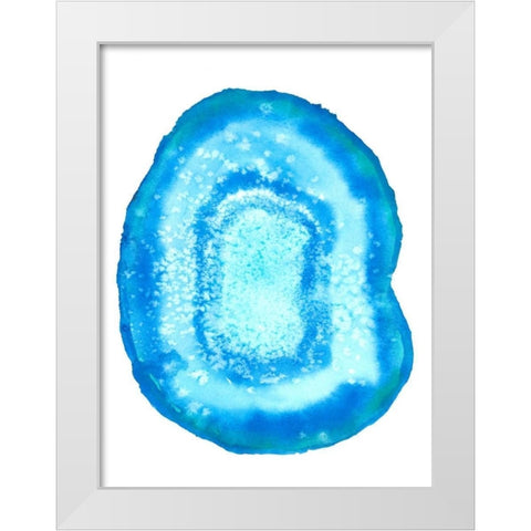 Radiant Geode III White Modern Wood Framed Art Print by McCavitt, Naomi