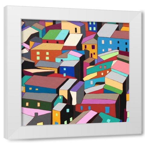 Rooftops I White Modern Wood Framed Art Print by Galapon, Nikki
