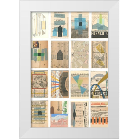 Mid Century Grid I White Modern Wood Framed Art Print by Galapon, Nikki