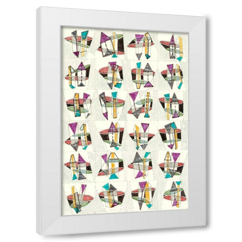 Mid Century Exploration I White Modern Wood Framed Art Print by Galapon, Nikki
