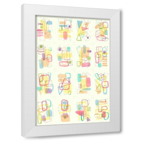 Mid Century Exploration III White Modern Wood Framed Art Print by Galapon, Nikki