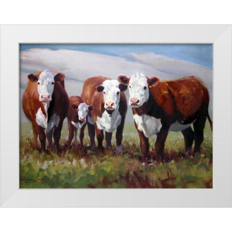 Home on the Range White Modern Wood Framed Art Print by Hawley, Carolyne