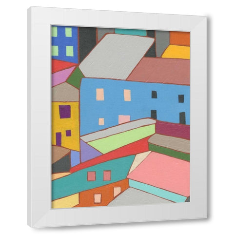 Rooftops in Color I White Modern Wood Framed Art Print by Galapon, Nikki