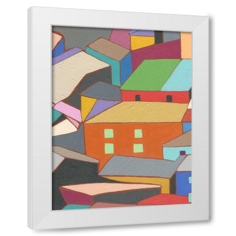 Rooftops in Color III White Modern Wood Framed Art Print by Galapon, Nikki