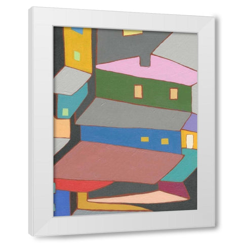 Rooftops in Color IV White Modern Wood Framed Art Print by Galapon, Nikki