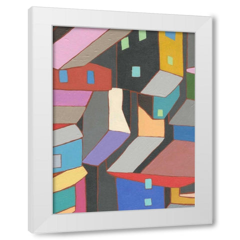 Rooftops in Color V White Modern Wood Framed Art Print by Galapon, Nikki