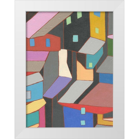 Rooftops in Color V White Modern Wood Framed Art Print by Galapon, Nikki