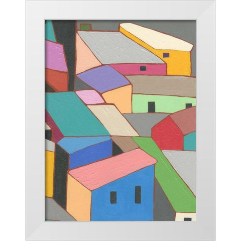 Rooftops in Color VII White Modern Wood Framed Art Print by Galapon, Nikki