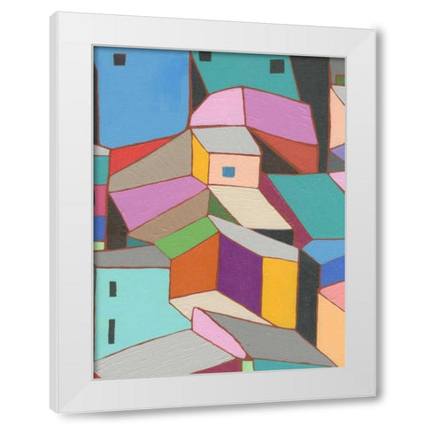 Rooftops in Color VIII White Modern Wood Framed Art Print by Galapon, Nikki