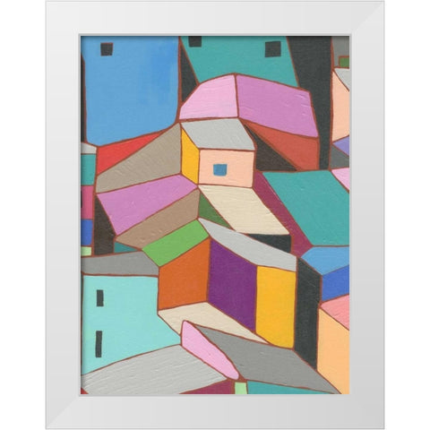 Rooftops in Color VIII White Modern Wood Framed Art Print by Galapon, Nikki