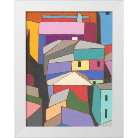 Rooftops in Color IX White Modern Wood Framed Art Print by Galapon, Nikki