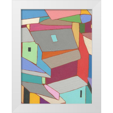Rooftops in Color XI White Modern Wood Framed Art Print by Galapon, Nikki