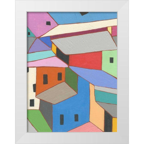 Rooftops in Color XII White Modern Wood Framed Art Print by Galapon, Nikki