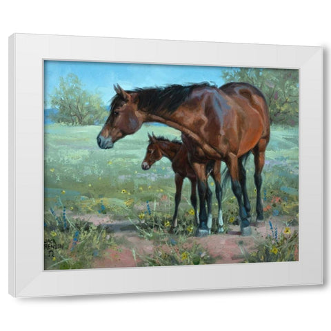 Watchful Eye White Modern Wood Framed Art Print by Sorenson, Jack