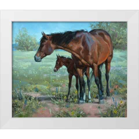 Watchful Eye White Modern Wood Framed Art Print by Sorenson, Jack