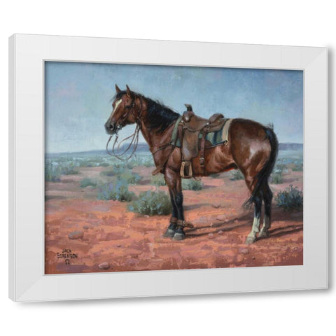 Ready and Waiting White Modern Wood Framed Art Print by Sorenson, Jack