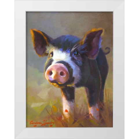 Jasmine White Modern Wood Framed Art Print by Hawley, Carolyne