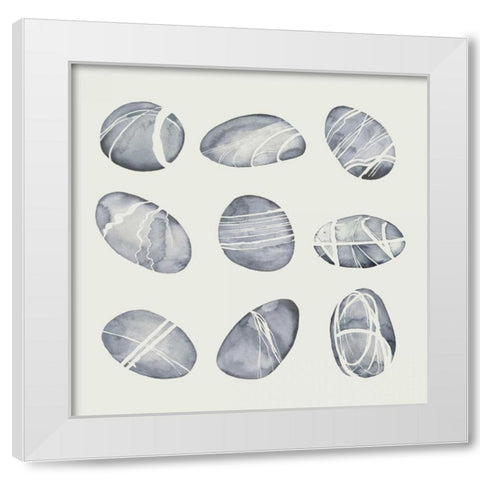 River Worn I White Modern Wood Framed Art Print by Popp, Grace