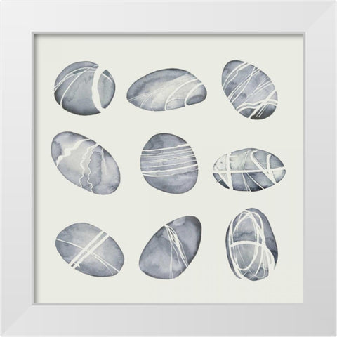 River Worn I White Modern Wood Framed Art Print by Popp, Grace