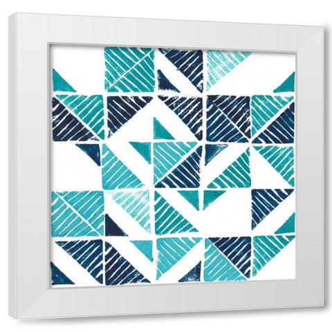 Beryl Block Print II White Modern Wood Framed Art Print by Popp, Grace