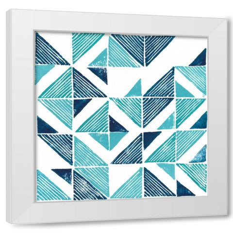 Beryl Block Print III White Modern Wood Framed Art Print by Popp, Grace