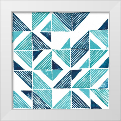 Beryl Block Print III White Modern Wood Framed Art Print by Popp, Grace