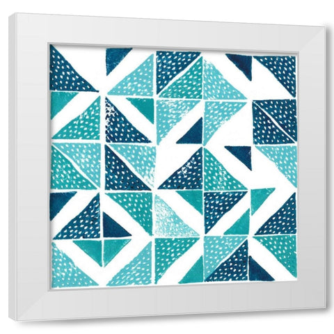 Beryl Block Print IV White Modern Wood Framed Art Print by Popp, Grace