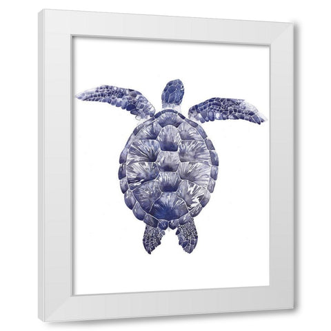 Marine Turtle I White Modern Wood Framed Art Print by Popp, Grace