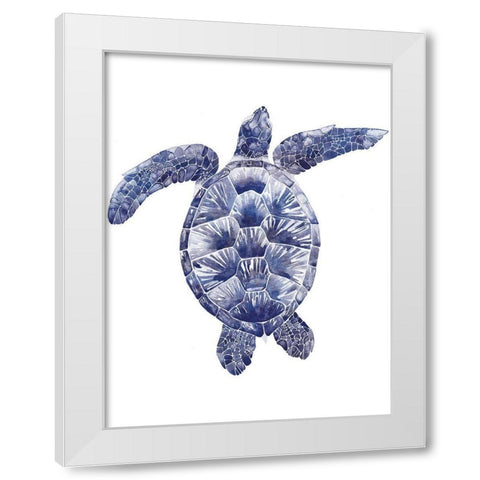 Marine Turtle II White Modern Wood Framed Art Print by Popp, Grace