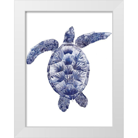 Marine Turtle II White Modern Wood Framed Art Print by Popp, Grace