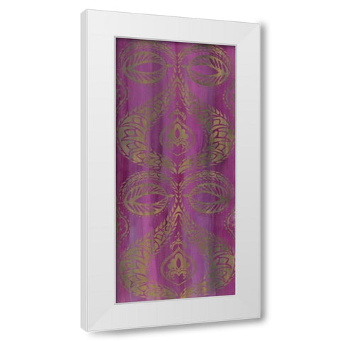 Purple Arabesque I White Modern Wood Framed Art Print by Zarris, Chariklia