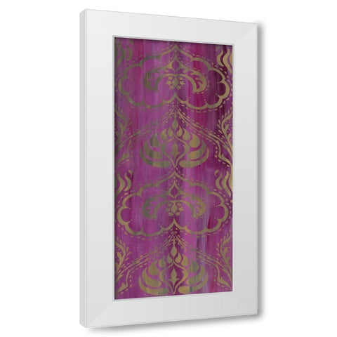 Purple Arabesque II White Modern Wood Framed Art Print by Zarris, Chariklia