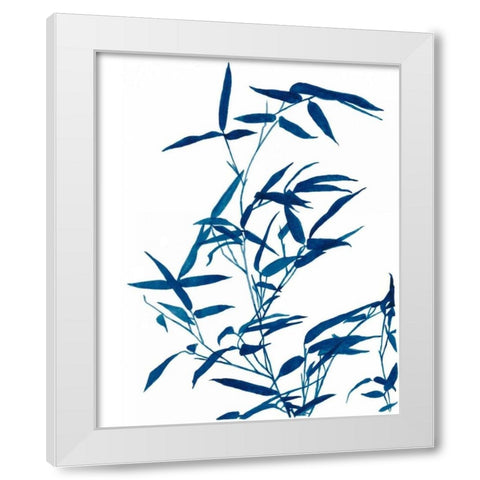 Indigo Botanica I White Modern Wood Framed Art Print by McCavitt, Naomi