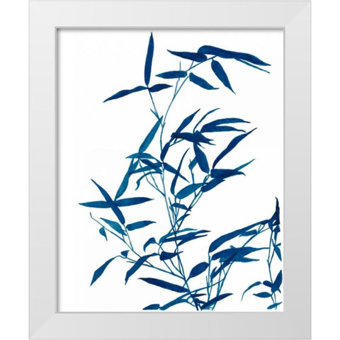 Indigo Botanica I White Modern Wood Framed Art Print by McCavitt, Naomi