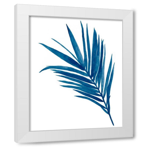 Indigo Botanica III White Modern Wood Framed Art Print by McCavitt, Naomi